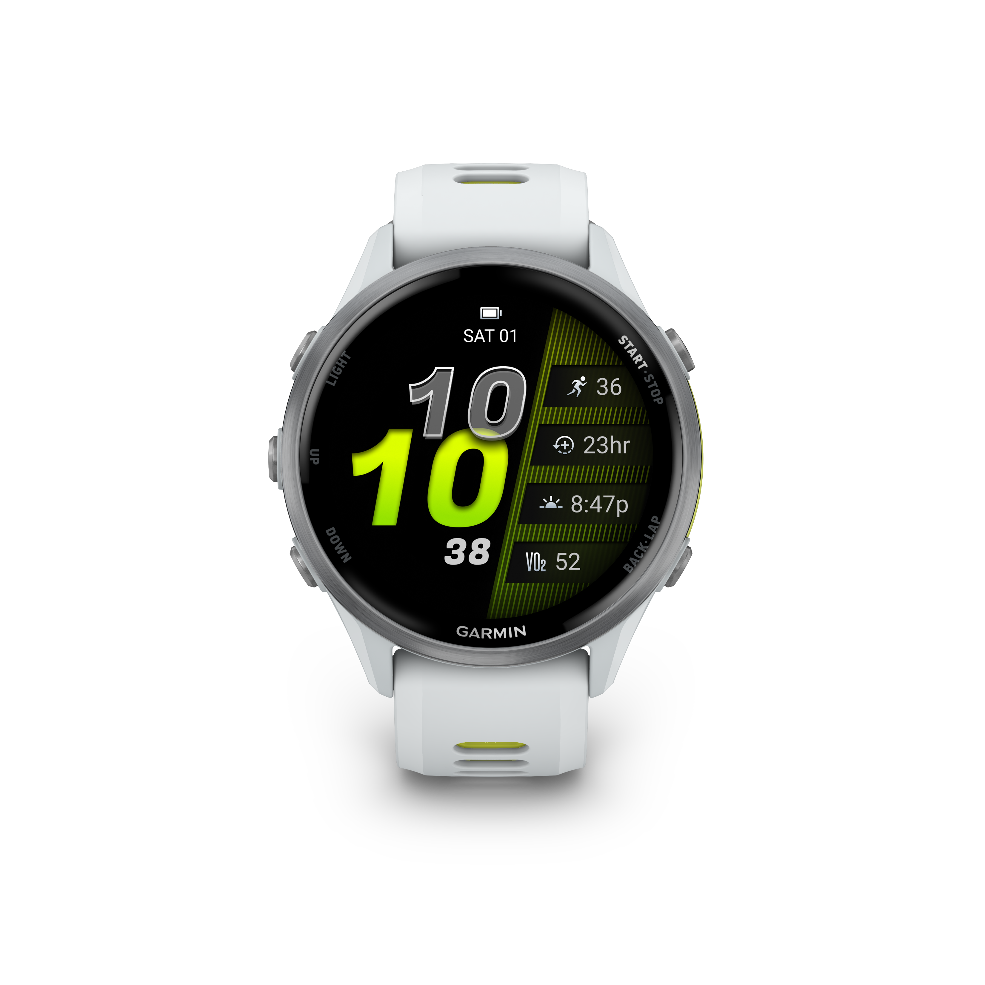 Forerunner 970(47mm),钛色/白石配色。